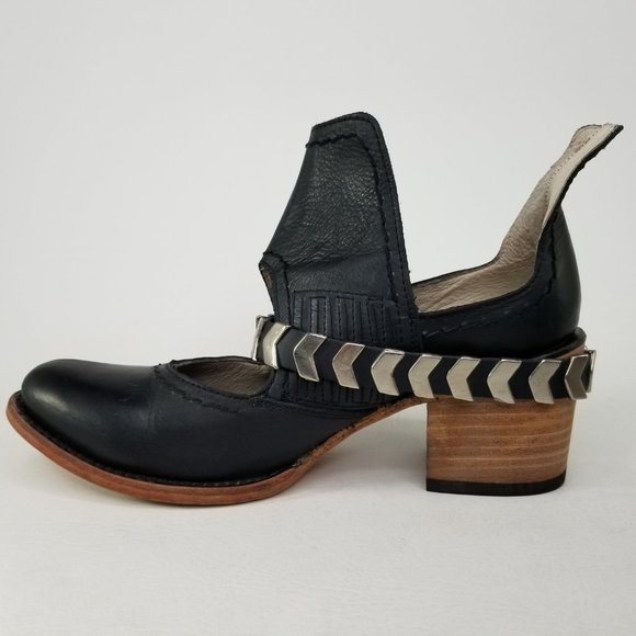 Freebird By Steven Blade Ankle Booties 8 Navy Blue - Picture 3 of 8